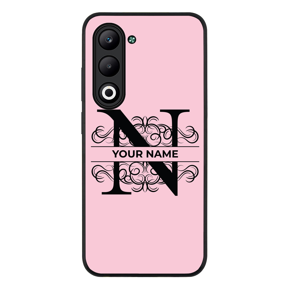 Split Floral Initial Phone Case - Oppo