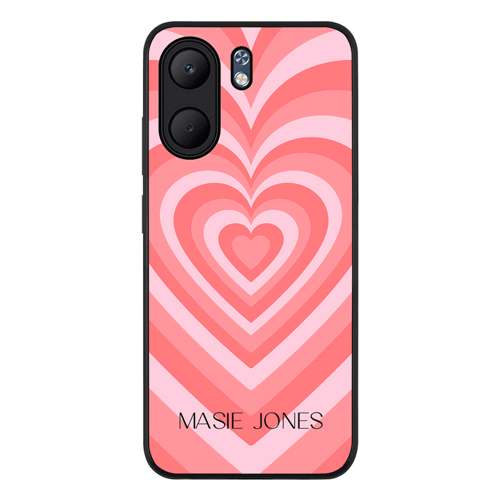 Personalized Name Retro Hearts, Phone Case - Oppo