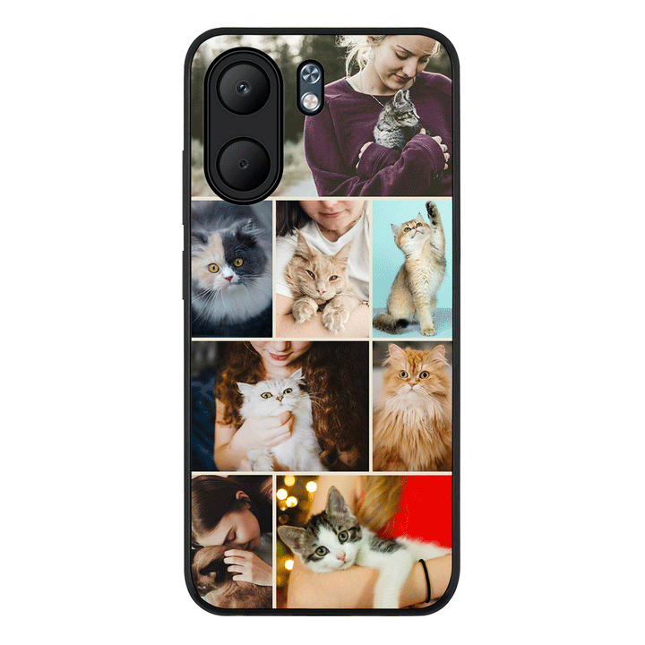 Personalised Photo Collage Grid Pet Cat, Phone Case - Oppo