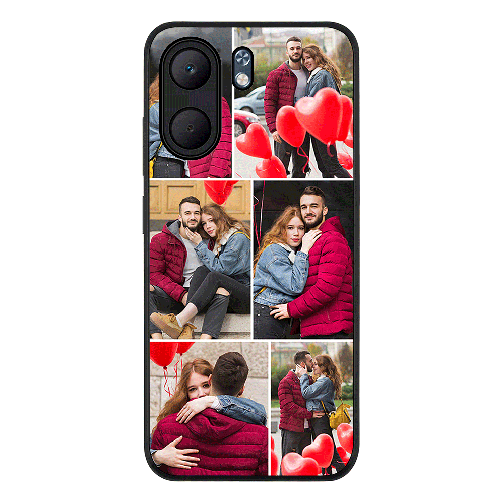 Personalised Valentine Photo Collage Grid, Phone Case - Oppo