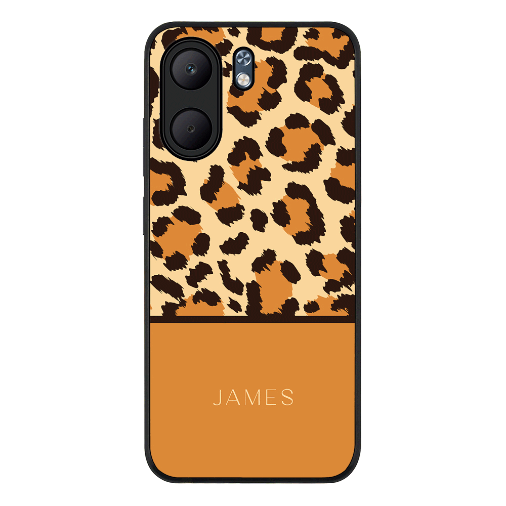 Personalized Text Animal Skin Pattern, Phone Case - Oppo