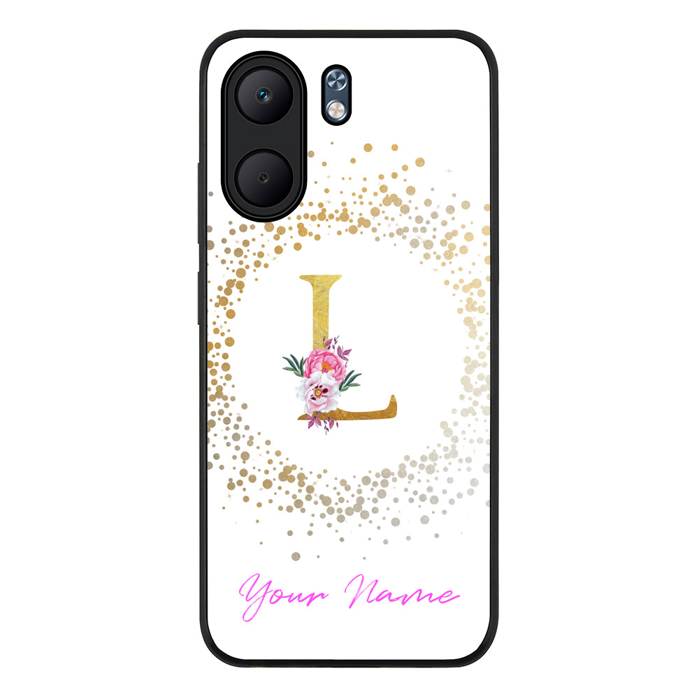 Floral Initial Phone Case - Oppo
