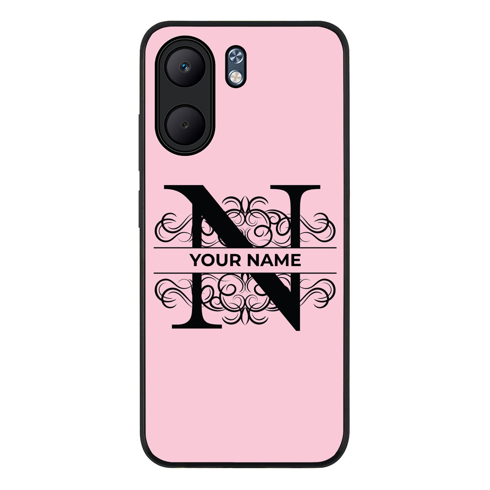 Split Floral Initial Phone Case - Oppo