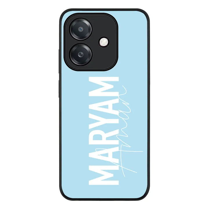 Oppo A60 5G / A3 5G / A3x 5G / Rugged Black Personalized Name Vertical, Phone Case - Oppo - Stylizedd.com