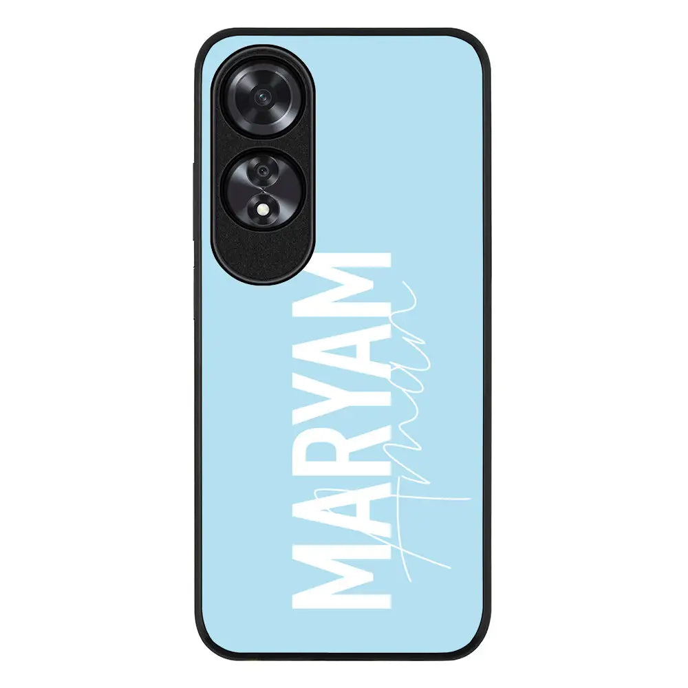 Oppo A60 / Rugged Black Personalized Name Vertical, Phone Case - Oppo - Stylizedd.com