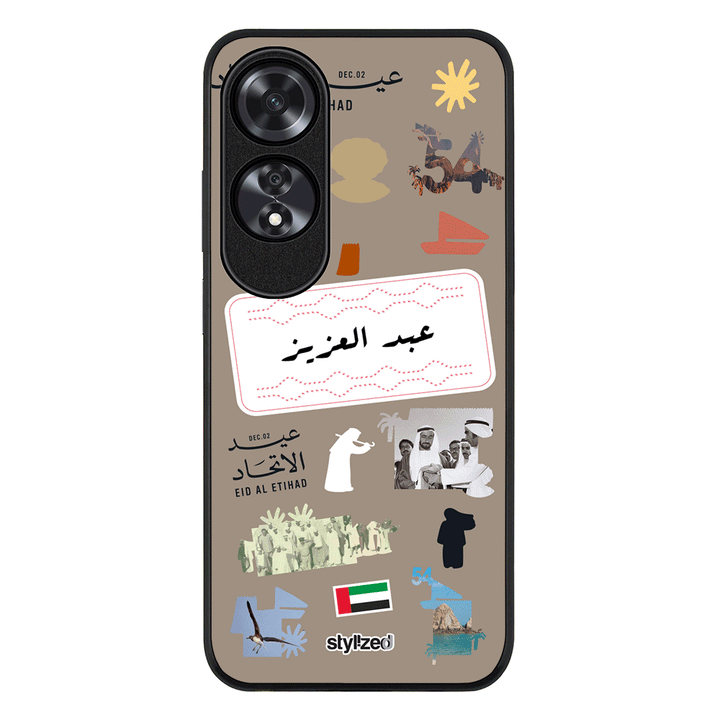 Oppo A60 / Rugged Black Custom Eid Al Etihad 54 National Day Sticker, Phone Case - Oppo - Stylizedd.com