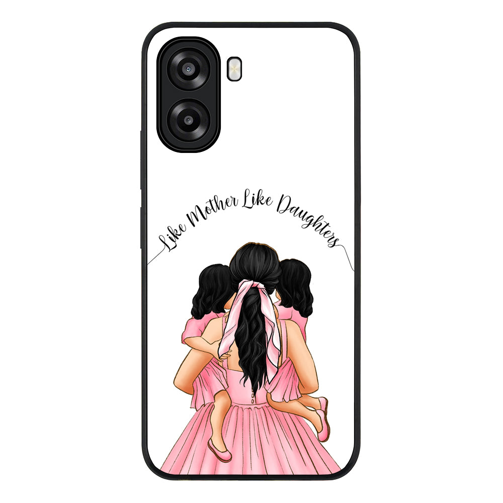 Mother 2 daughters Custom Clipart, Text Phone Case - Oppo