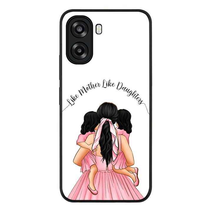 Mother 2 daughters Custom Clipart, Text Phone Case - Oppo