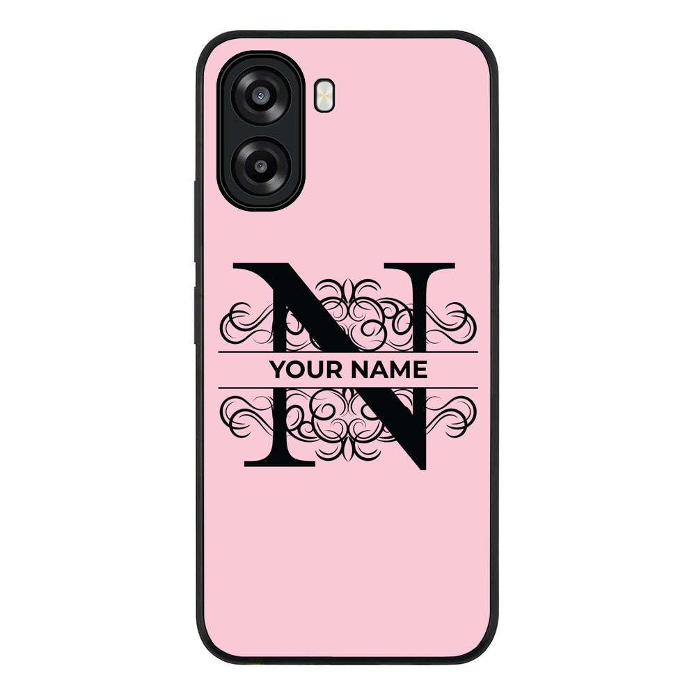 Split Floral Initial Phone Case - Oppo
