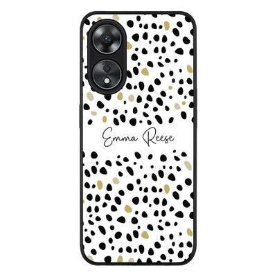 Pebble Multi Color Custom Text My Name Phone Case - Oppo - A78 5G / A58 / Rugged Black - Stylizedd
