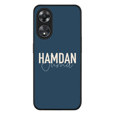 Personalized Name Horizontal Phone Case - Oppo - A78 5G / A58 / Rugged Black - Stylizedd