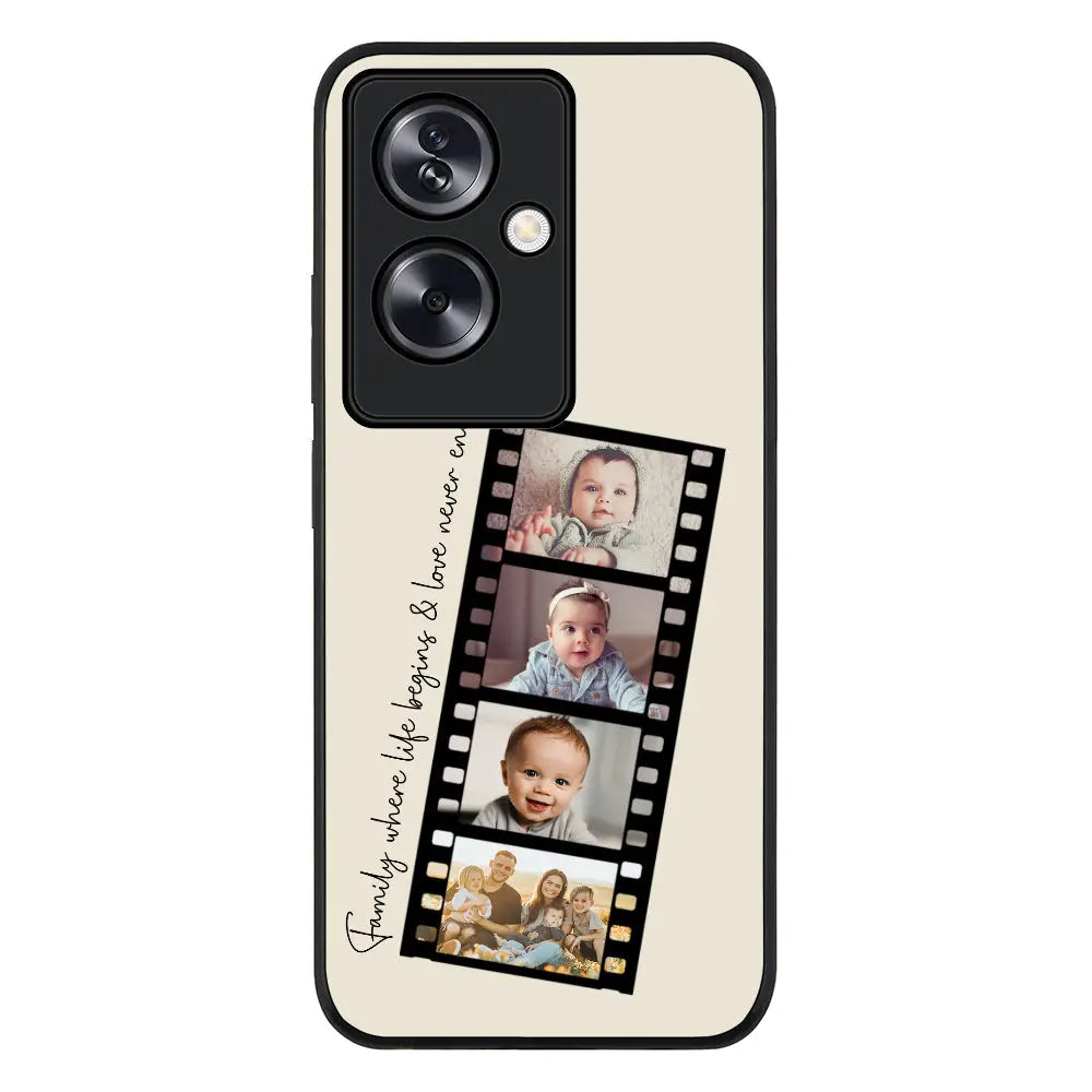 Oppo A79 5G / Rugged Black Phone Case Custom Film Strips Personalised Movie Strip, Phone Case - Oppo - Stylizedd