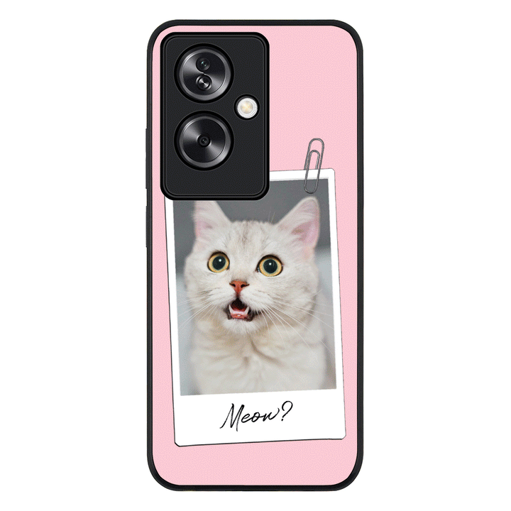 Oppo A79 5G / Rugged Black Polaroid Photo Pet Cat, Phone Case - Oppo - Stylizedd.com