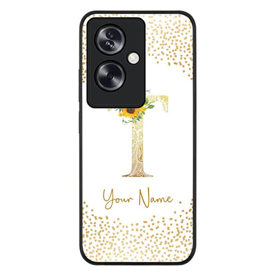 Floral Mandala Initial Phone Case - Oppo - A79 5G / Rugged Black - Stylizedd