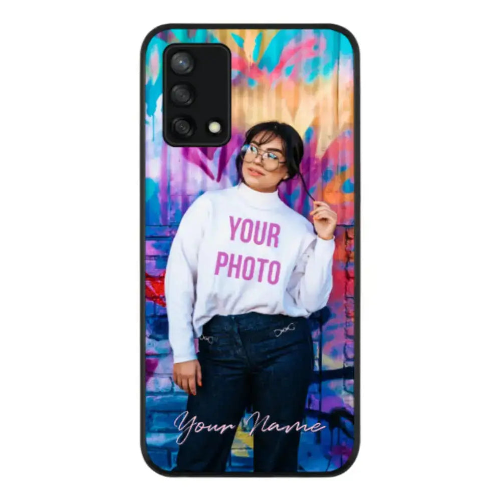 Oppo A95 4G / Oppo F19 / Rugged Black Phone Case Custom Photo, My Style Phone Case - Oppo - Stylizedd