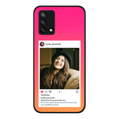 Oppo A95 4G / Oppo F19 / Rugged Black Phone Case Custom Photo Instagram Post Template, Phone Case - Oppo - Stylizedd