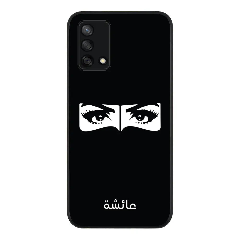 Oppo A95 4G / Oppo F19 / Rugged Black Custom Name Niqabi Eye, Phone Case - Oppo - Stylizedd.com