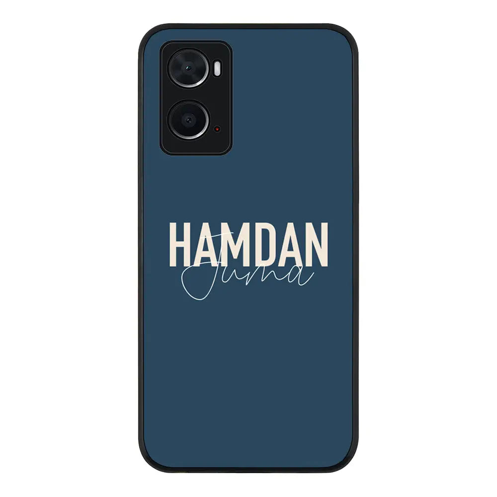 Oppo A96 4G / A36 / A76 Rugged Black Personalized Name Horizontal, Phone Case - Oppo - Stylizedd.com
