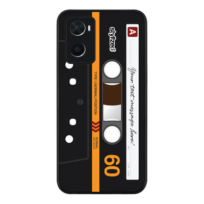 Oppo A96 4G / A36 / A76 Rugged Black Custom Retro Cassette Tape Phone Case - Oppo - Stylizedd.com