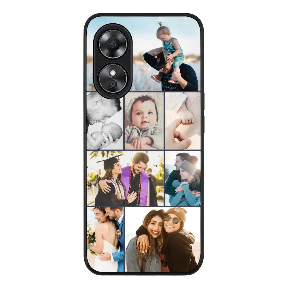 Oppo A97 Rugged Black Personalised Photo Collage Grid Phone Case - Oppo - Stylizedd.com