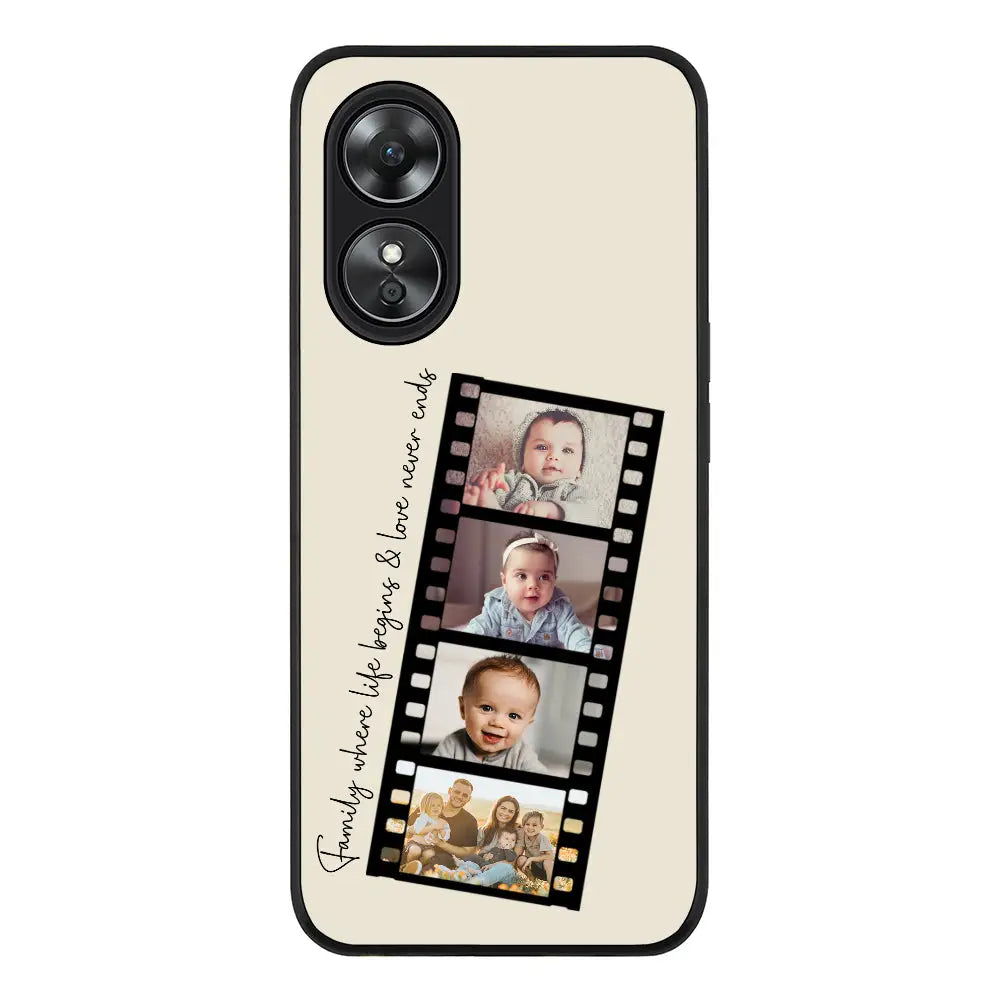 Oppo A97 Rugged Black Custom Film Strips Personalised Movie Strip, Phone Case - Oppo - Stylizedd.com