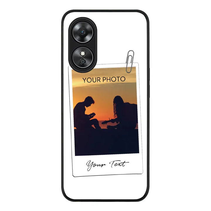 Oppo A97 / Rugged Black Phone Case Polaroid Photo Phone Case - Oppo - Stylizedd