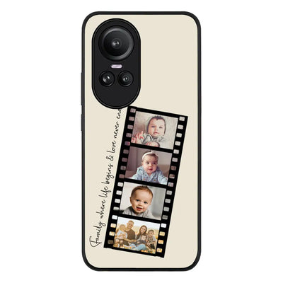 Custom Film Strips Personalised Movie Strip Phone Case - Oppo - Reno10 / Pro / Rugged Black -