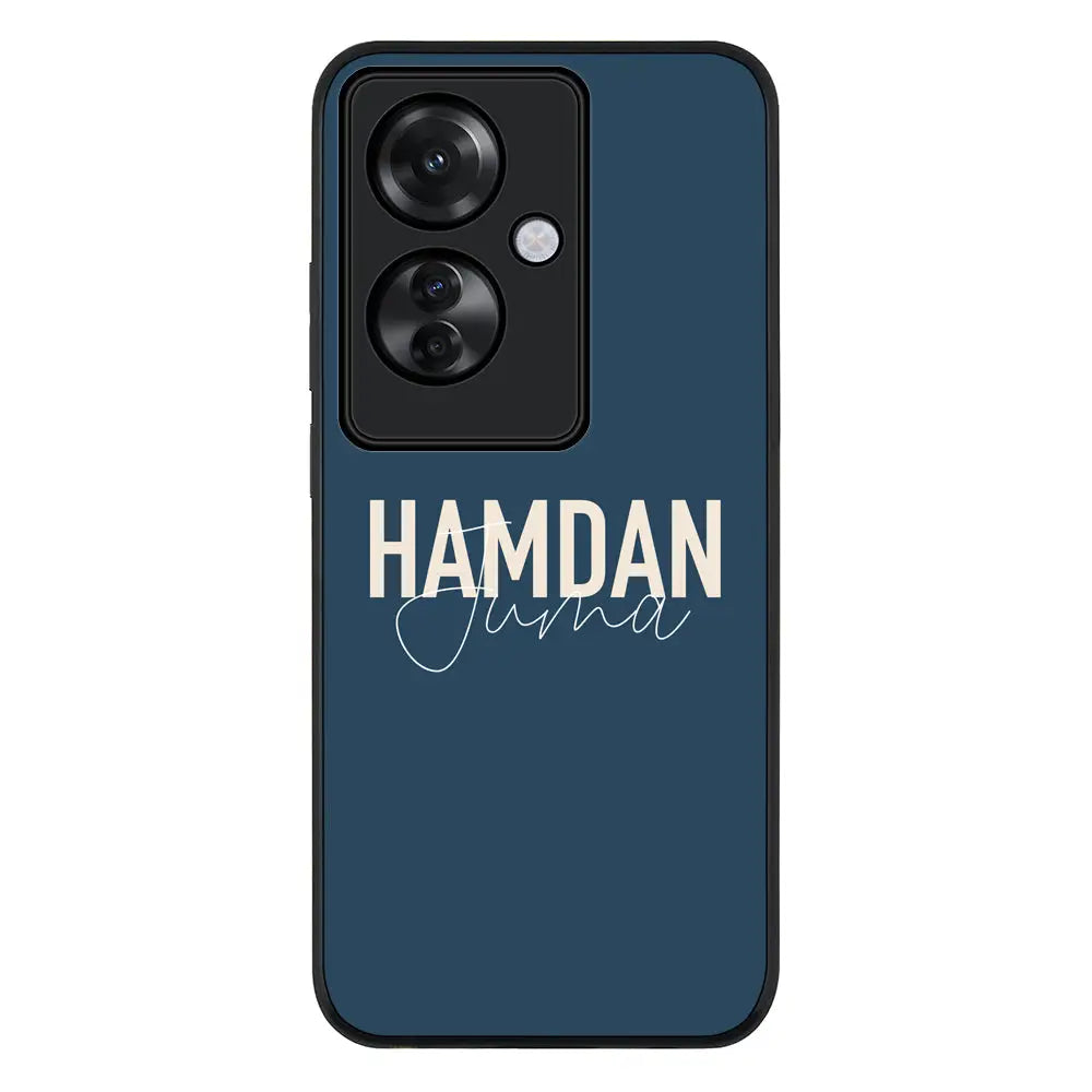 Personalized Name Horizontal Phone Case - Oppo - Reno11 F / F25 Pro / Rugged Black - Stylizedd