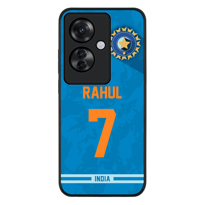 Oppo Reno11 F / F25 Pro / Rugged Black Personalized Cricket Jersey Phone Case Custom Name & Number - Oppo - Stylizedd.com