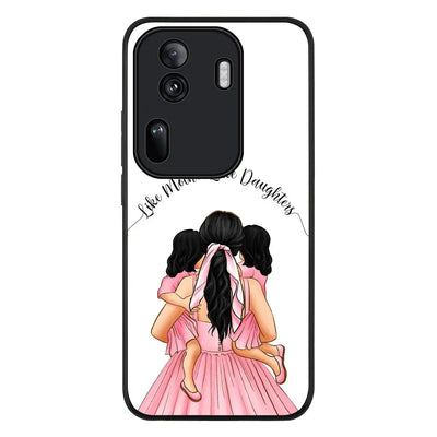 Mother 2 daughters Custom Clipart Text Phone Case - Oppo - Reno11 Pro / Rugged Black - Stylizedd