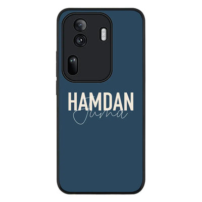 Personalized Name Horizontal Phone Case - Oppo - Reno11 Pro / Rugged Black - Stylizedd