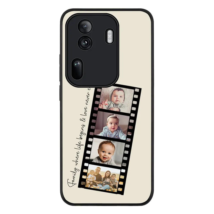 Custom Film Strips Personalised Movie Strip Phone Case - Oppo - Reno11 Pro / Rugged Black