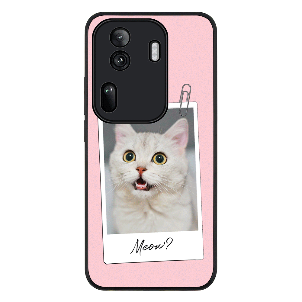 Oppo Reno11 Pro / Rugged Black Polaroid Photo Pet Cat, Phone Case - Oppo - Stylizedd.com