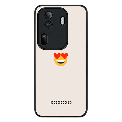 Custom Text Emojis Emoticons Phone Case - Oppo - Reno11 Pro / Rugged Black - Stylizedd