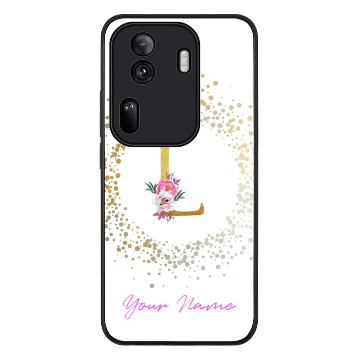 Oppo Reno11 Pro / Rugged Black Floral Initial Phone Case - Oppo - Stylizedd.com