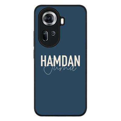 Personalized Name Horizontal Phone Case - Oppo - Reno11 / Rugged Black - Stylizedd
