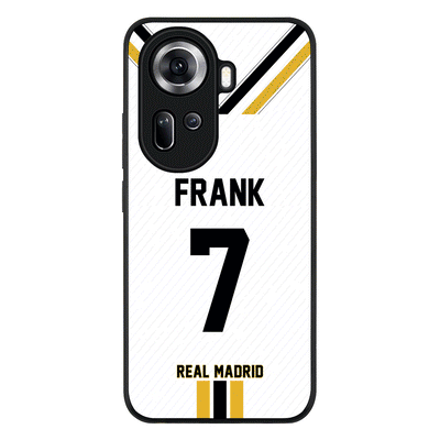 Personalized Football Clubs Jersey Phone Case Custom Name & Number - Oppo - Reno11 / Rugged Black