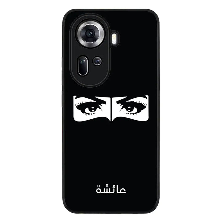 Oppo Reno11 / Rugged Black Custom Name Niqabi Eye, Phone Case - Oppo - Stylizedd.com