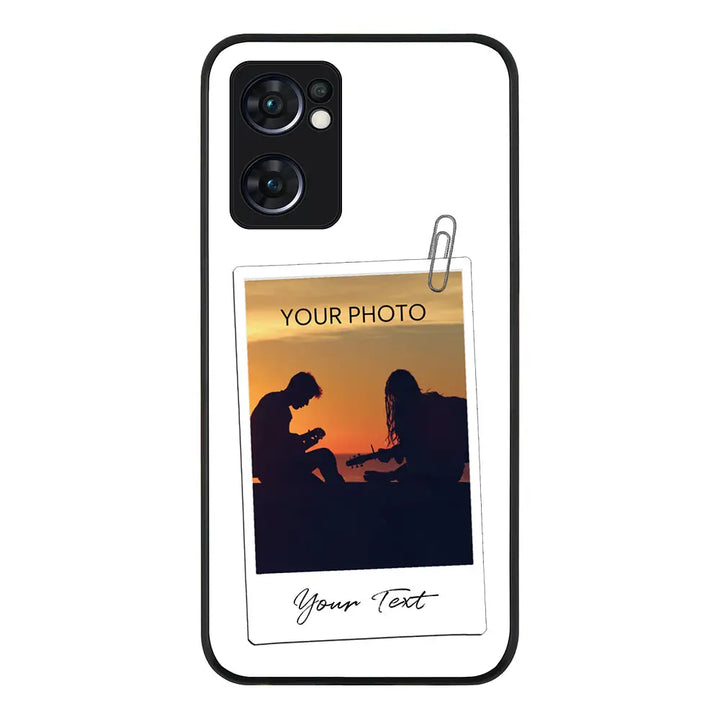 Oppo Reno7 5G / Rugged Black Phone Case Polaroid Photo Phone Case - Oppo - Stylizedd