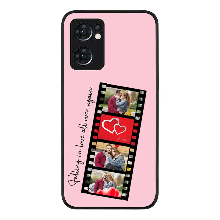Oppo Reno7 5G / Rugged Black Custom Valentine Photo Film Strips, Phone Case - Oppo - Stylizedd.com
