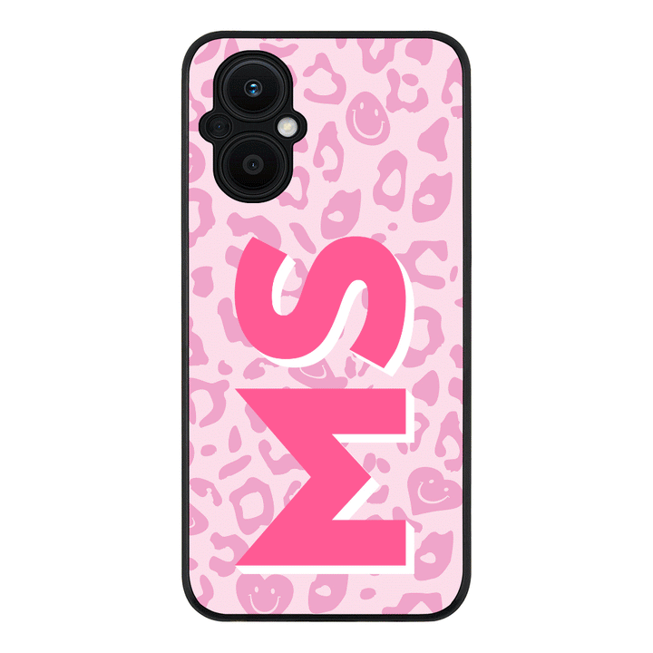 Oppo Reno7 Z / Rugged Black Custom Monogram Initial 3D Shadow Text Seamless Pattern, Phone Case - Oppo - Stylizedd.com