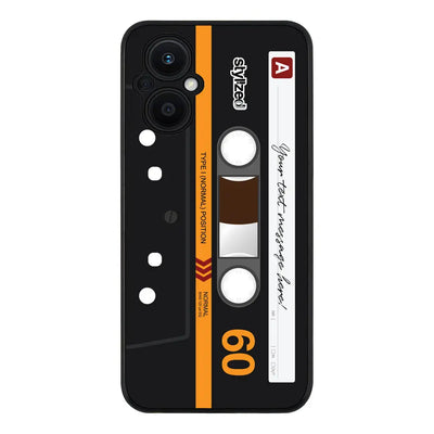 Oppo Reno7 Z Rugged Black Custom Retro Cassette Tape Phone Case - Oppo - Stylizedd.com
