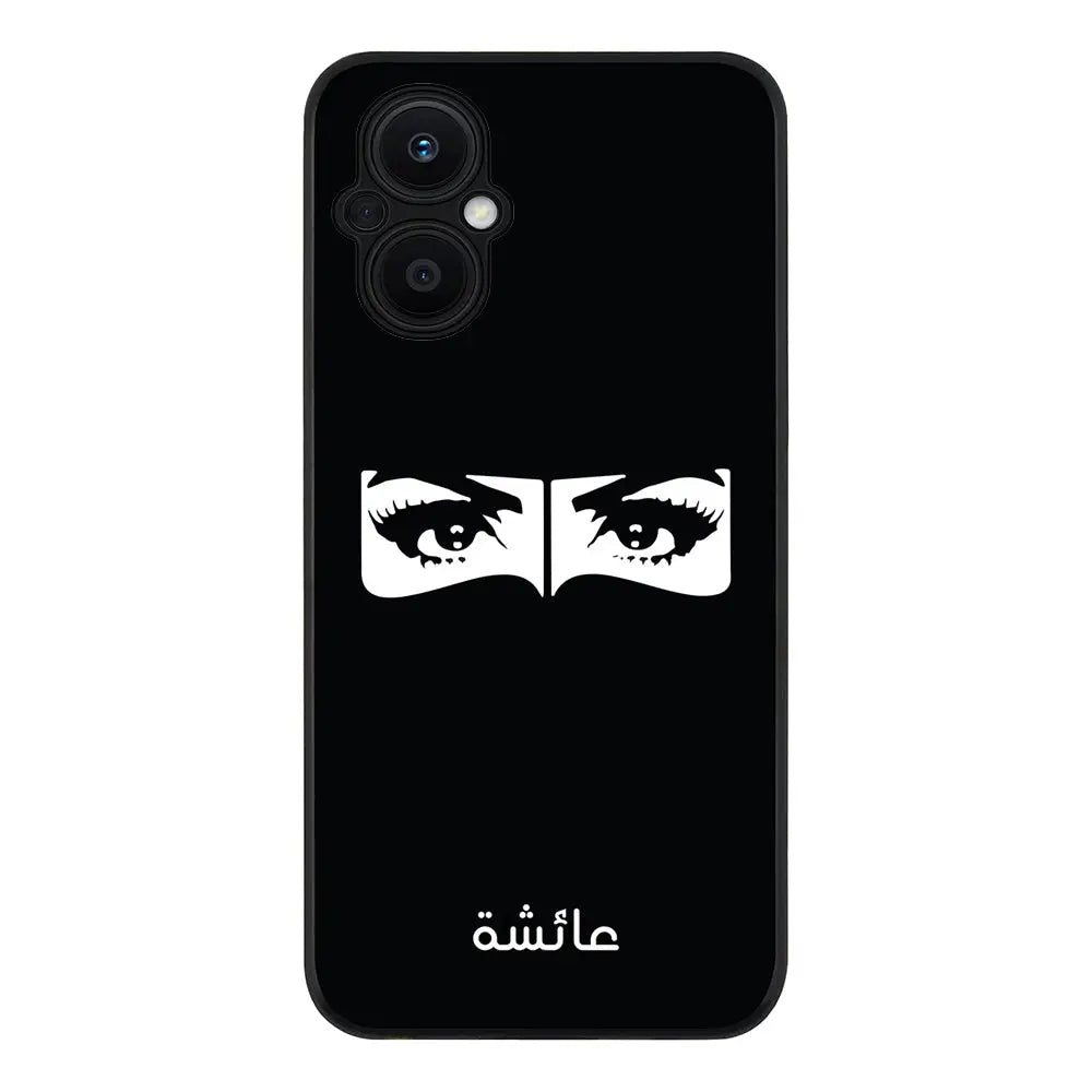 Oppo Reno7 Z / Rugged Black Custom Name Niqabi Eye, Phone Case - Oppo - Stylizedd.com