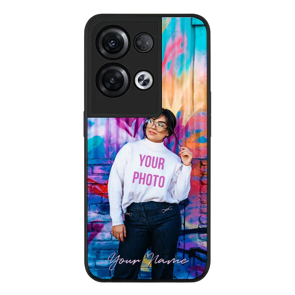 Oppo Reno 8 Pro / Rugged Black Custom Photo, My Style Phone Case - Oppo - Stylizedd.com