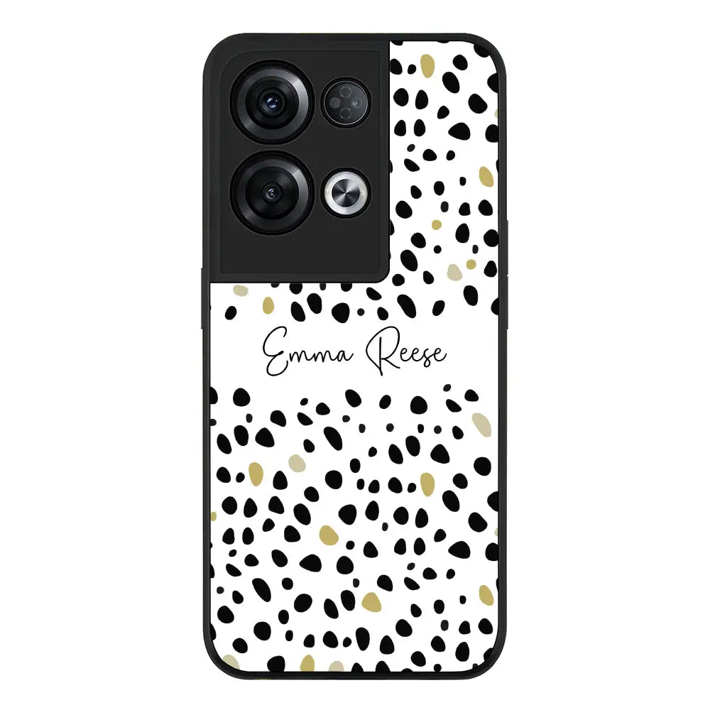 Oppo Reno 8 Pro Rugged Black Pebble Multi Color Custom Text, My Name Phone Case - Oppo - Stylizedd.com