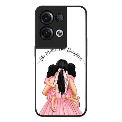 Oppo Reno 8 Pro Rugged Black Mother 2 daughters Custom Clipart, Text Phone Case - Oppo - Stylizedd.com