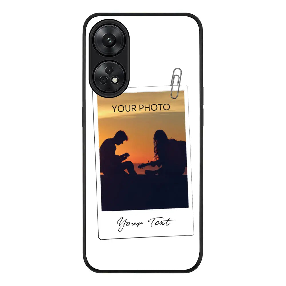 Oppo Reno 8T / Rugged Black Phone Case Polaroid Photo Phone Case - Oppo - Stylizedd