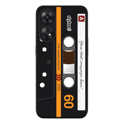 Oppo Reno 8T Rugged Black Custom Retro Cassette Tape Phone Case - Oppo - Stylizedd.com