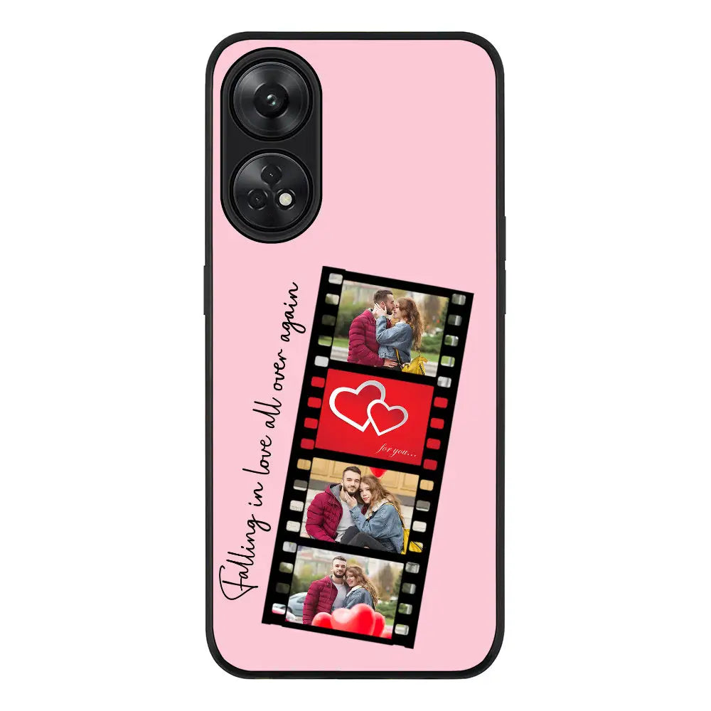 Oppo Reno 8T / Rugged Black Custom Valentine Photo Film Strips, Phone Case - Oppo - Stylizedd.com