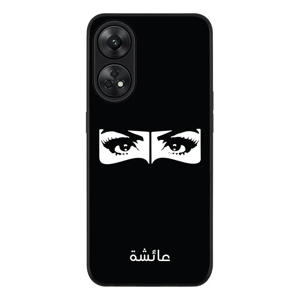 Oppo Reno 8T / Rugged Black Custom Name Niqabi Eye, Phone Case - Oppo - Stylizedd.com